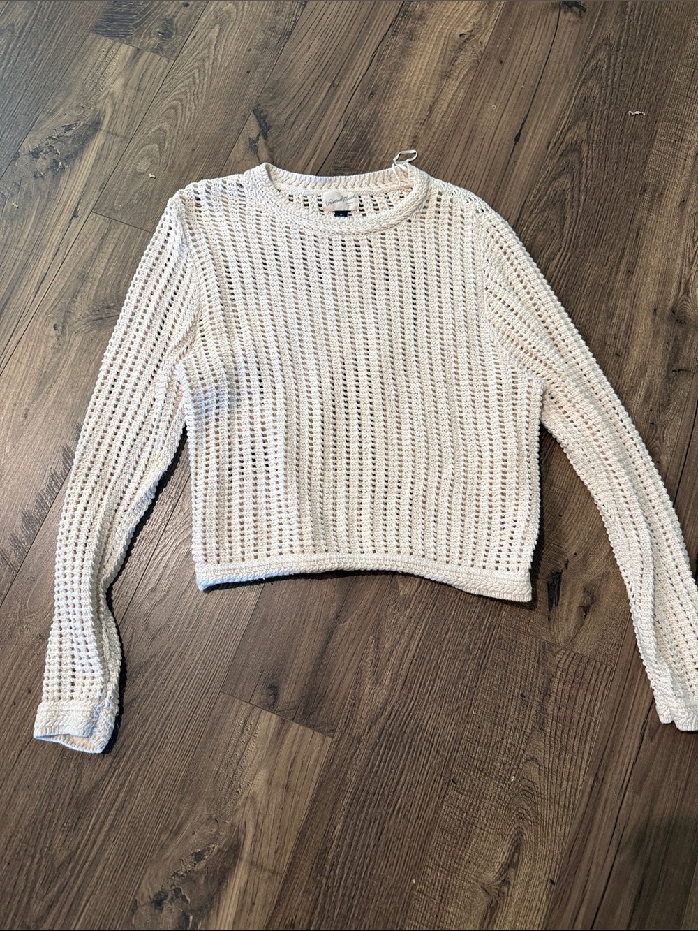 Universal Thread Cream Crochet Sweater